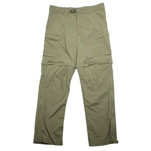 REI Co Op Mens 36x32 Convertible Cargo Pants Zip Off To Shorts Green Relaxed Fit